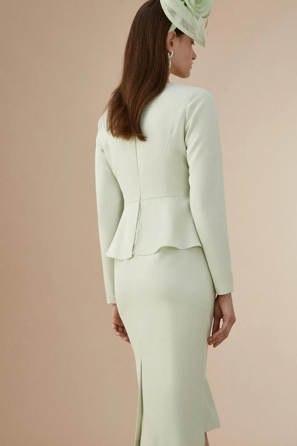 Lisa Tan Rose Detail Long Sleeve Pencil Dress