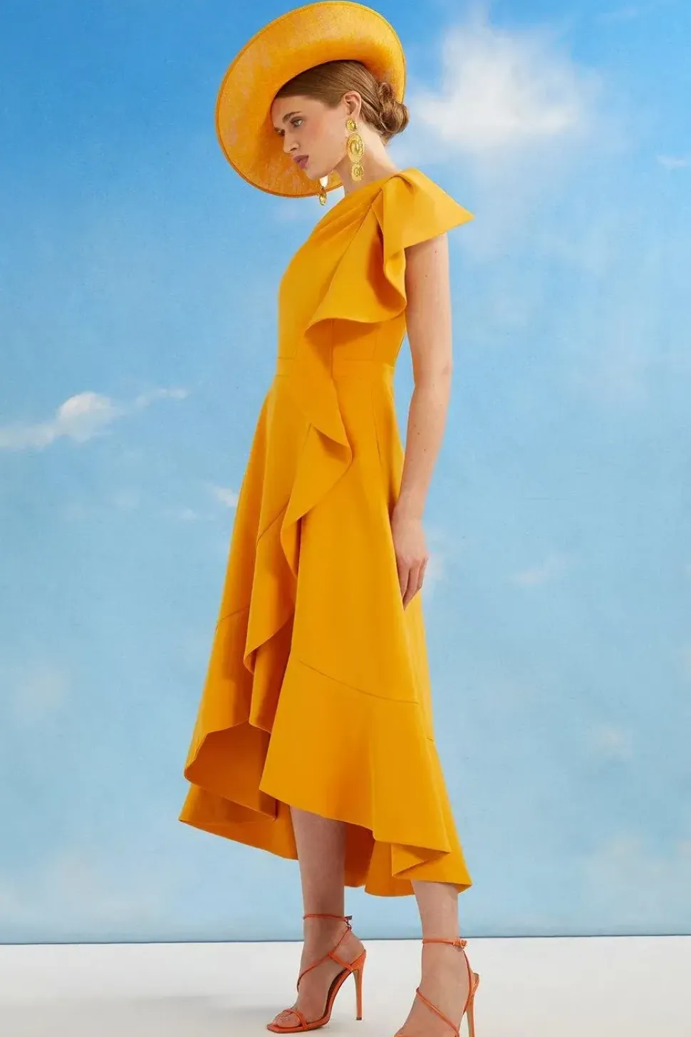 Lisa Tan Ruffle One Shoulder Dress