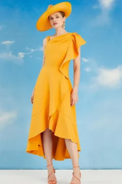 Lisa Tan Ruffle One Shoulder Dress