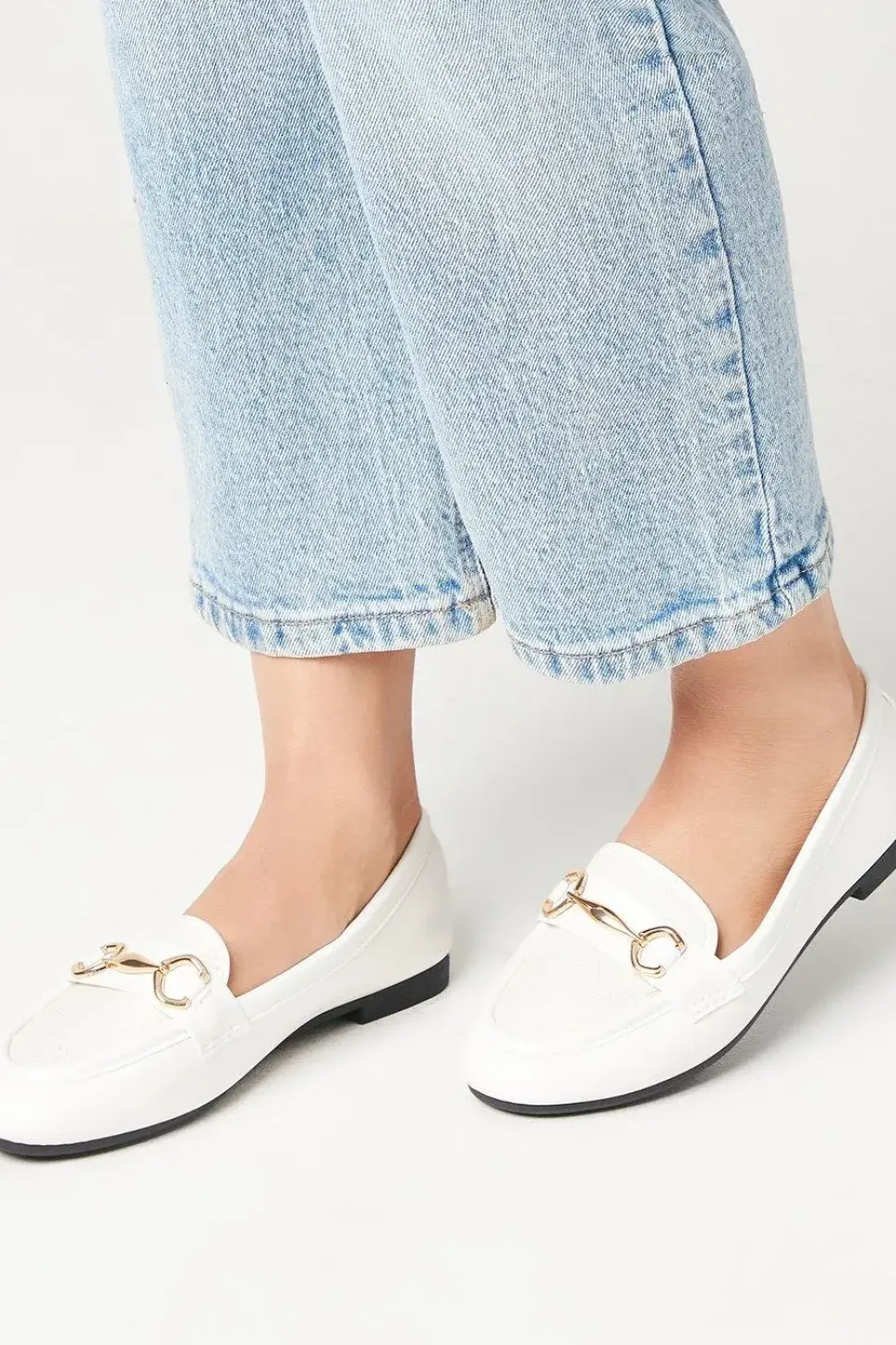 Livvie Contrast Textile Snaffle Loafers