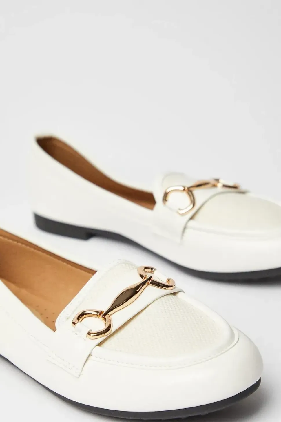 Livvie Contrast Textile Snaffle Loafers