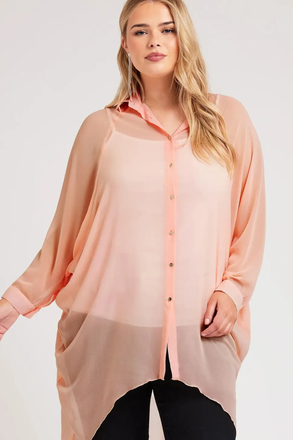 Longline Batwing Sleeve Shirt