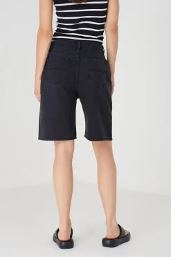 Longline Denim Shorts