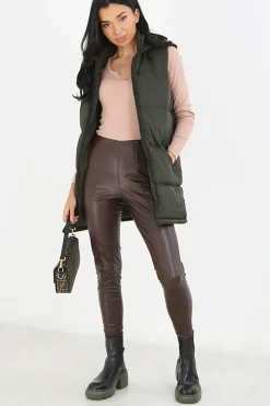 Longline Hooded Puffer Gilet