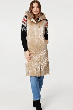 Longline Hooded Puffer Vest