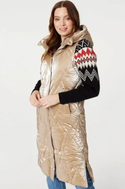 Longline Hooded Puffer Vest
