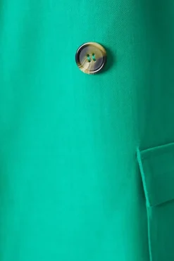 Longline Pocket Detail Double Breasted Blazer