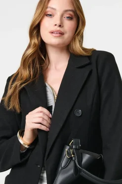 Longline Tailored Button Front Coat