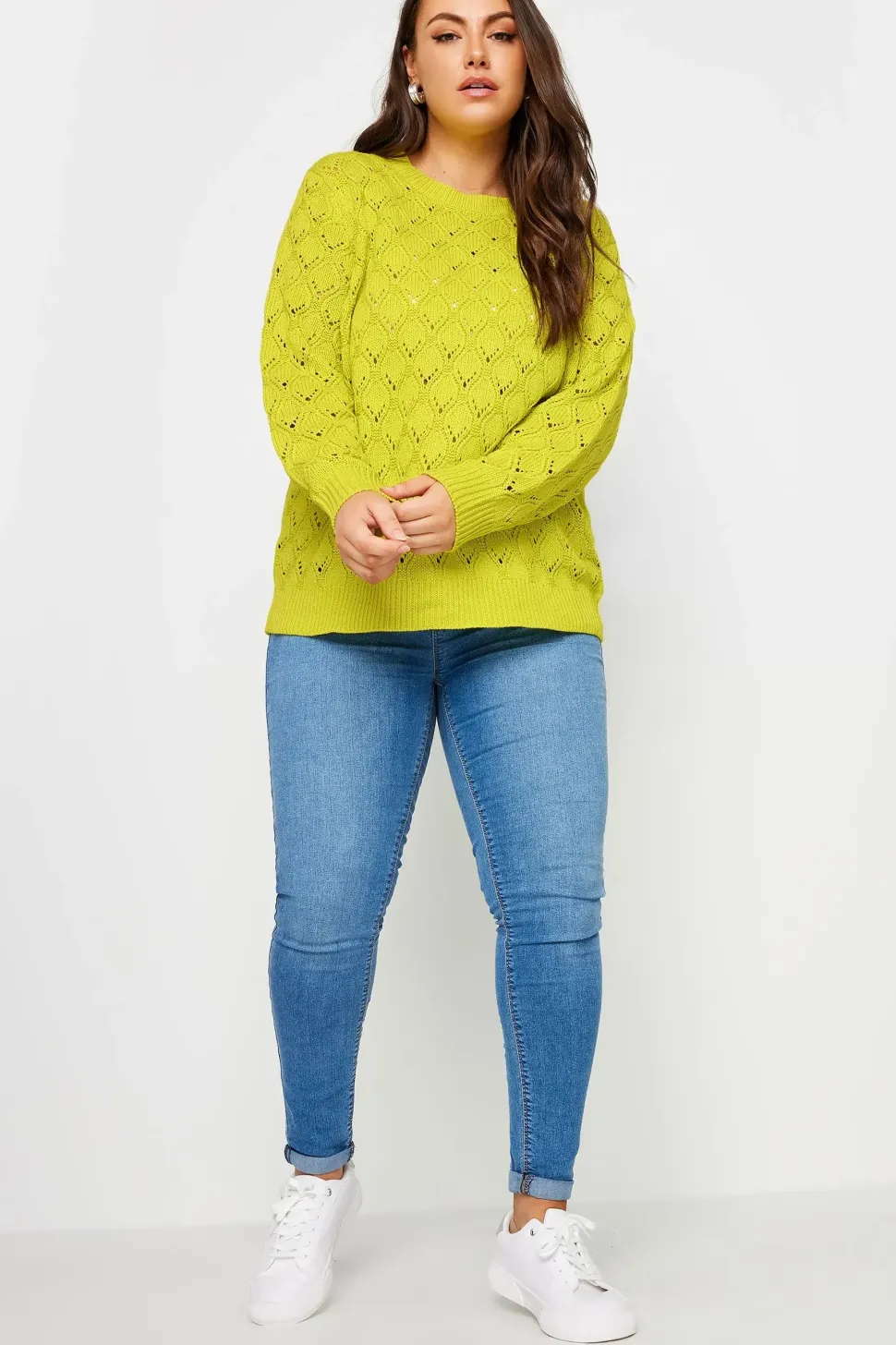 Long Sleeved Pointelle Jumper