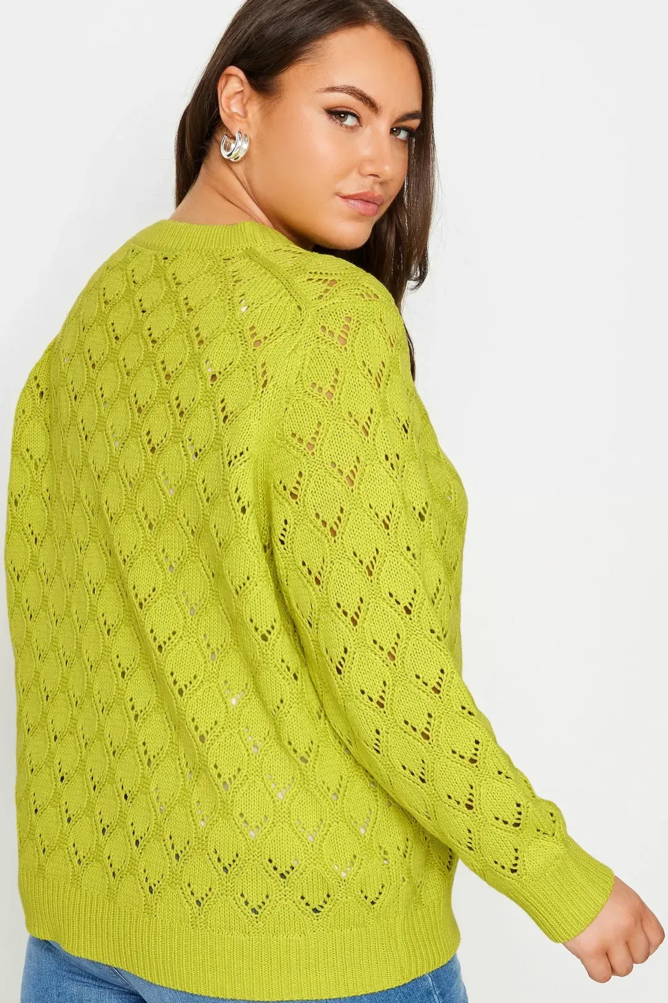 Long Sleeved Pointelle Jumper