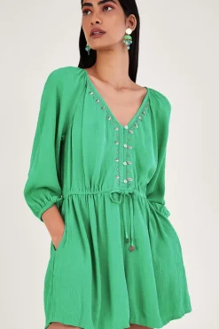 Long Sleeve Embellished Romper