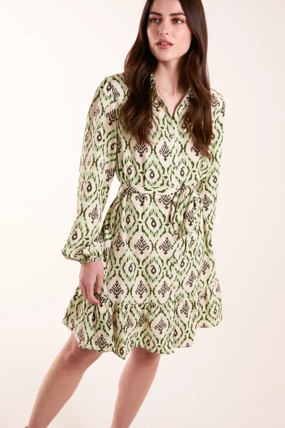 Long Sleeve Mini Shirt Dress