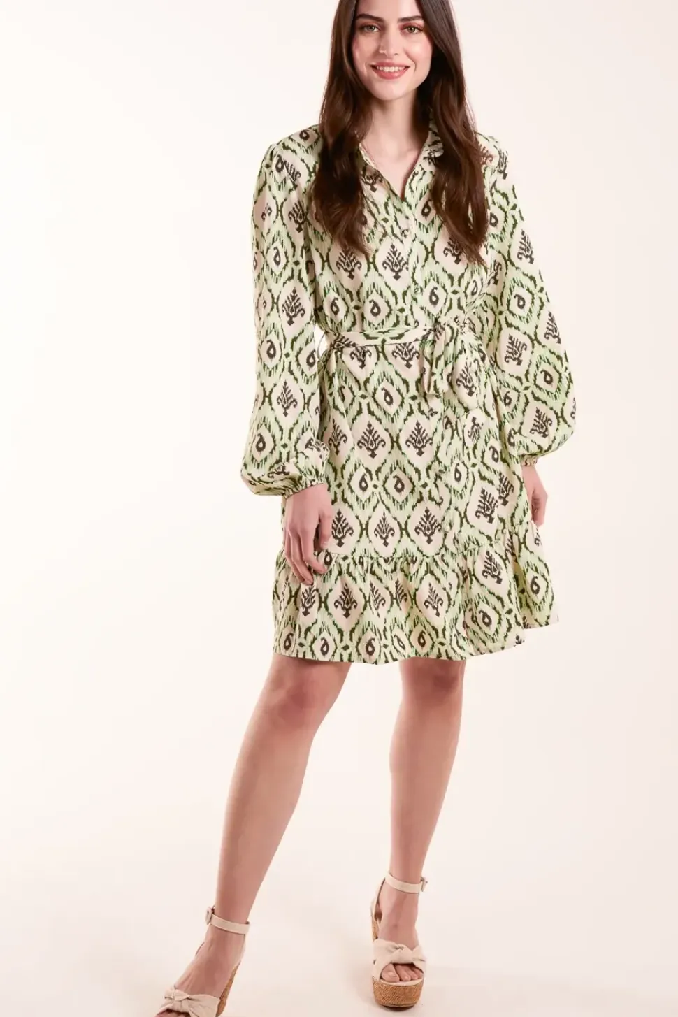 Long Sleeve Mini Shirt Dress