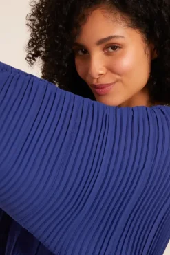 Long Sleeve Pleated Top