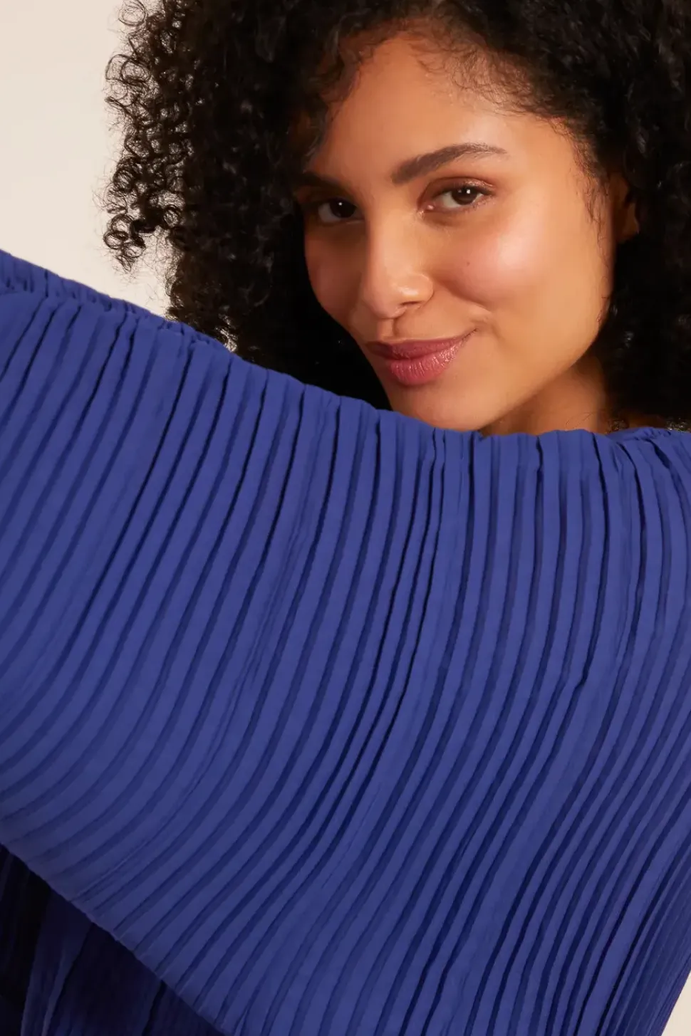 Long Sleeve Pleated Top