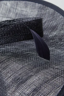 Loop And Feather Large Brim Fascinator