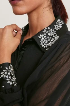 Lorenna Embellished Shirt Dress