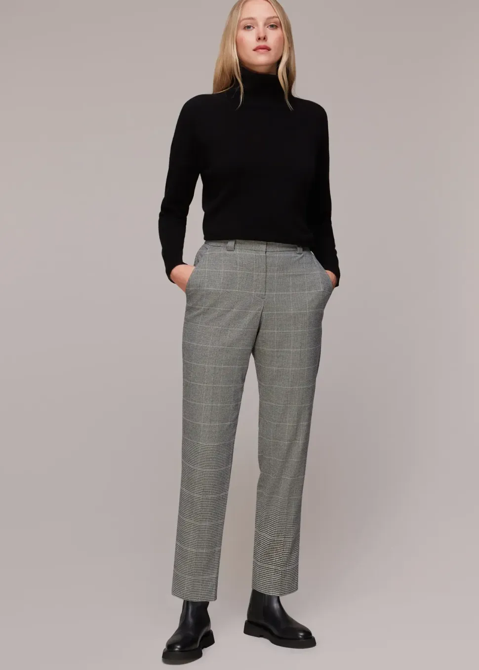 Lucie Check Cigarette Trouser-