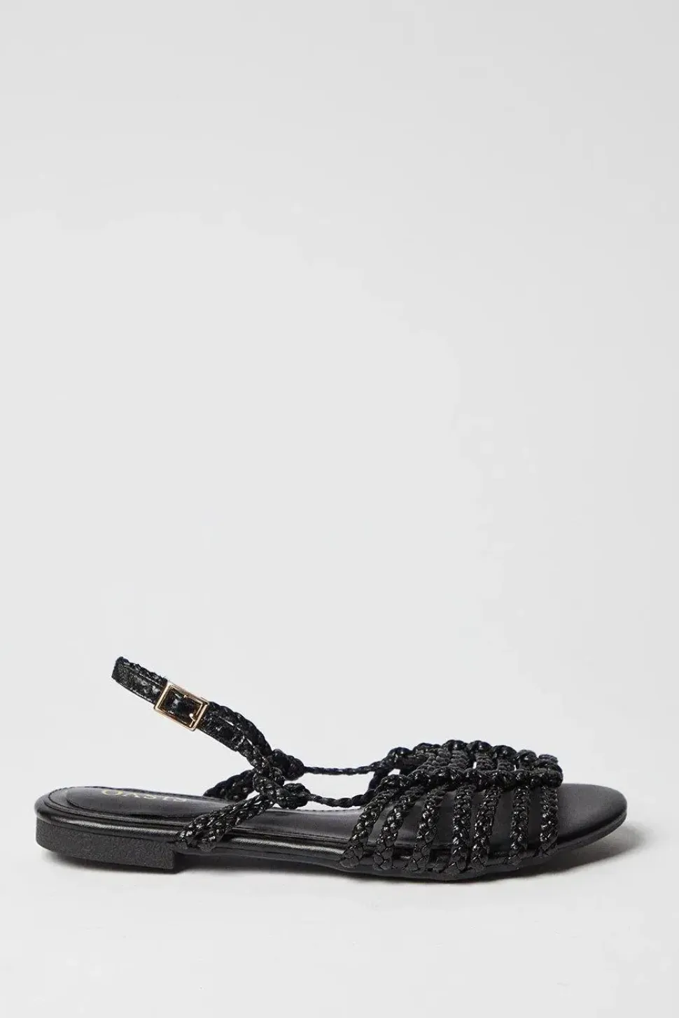 Luna Plaited Slingback Flat Sandals