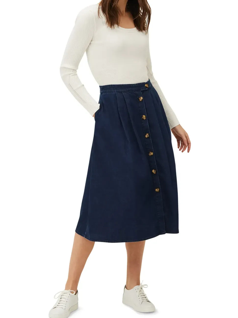 Lusia A- Line Denim Skirt-