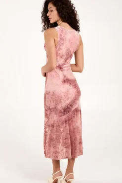 Luxe Devore V Neck Maxi Dress