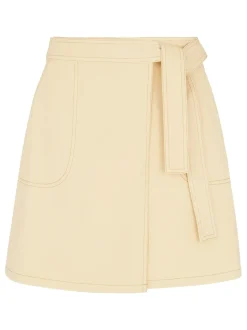 Macie Wrap A Line Skirt-Plain