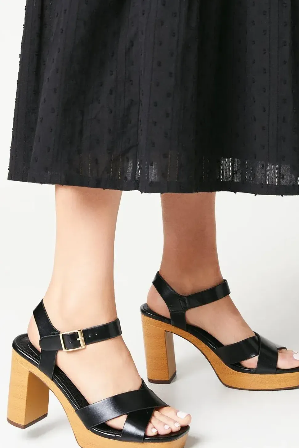 Madeline Platform Cross Strap High Heeled Sandals