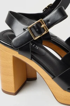 Madeline Platform Cross Strap High Heeled Sandals