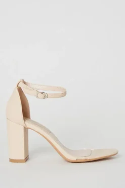 Madeline Vinyl High Block Heeled Sandals