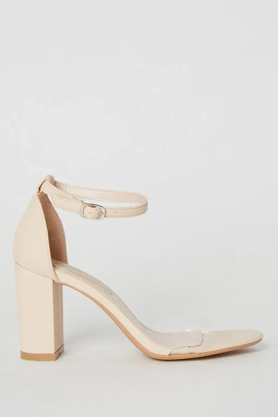 Madeline Vinyl High Block Heeled Sandals