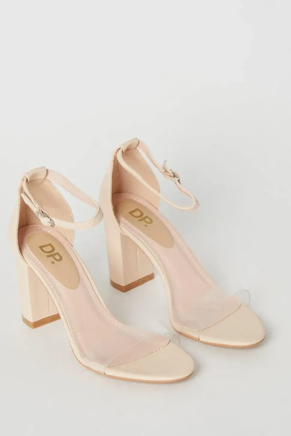 Madeline Vinyl High Block Heeled Sandals
