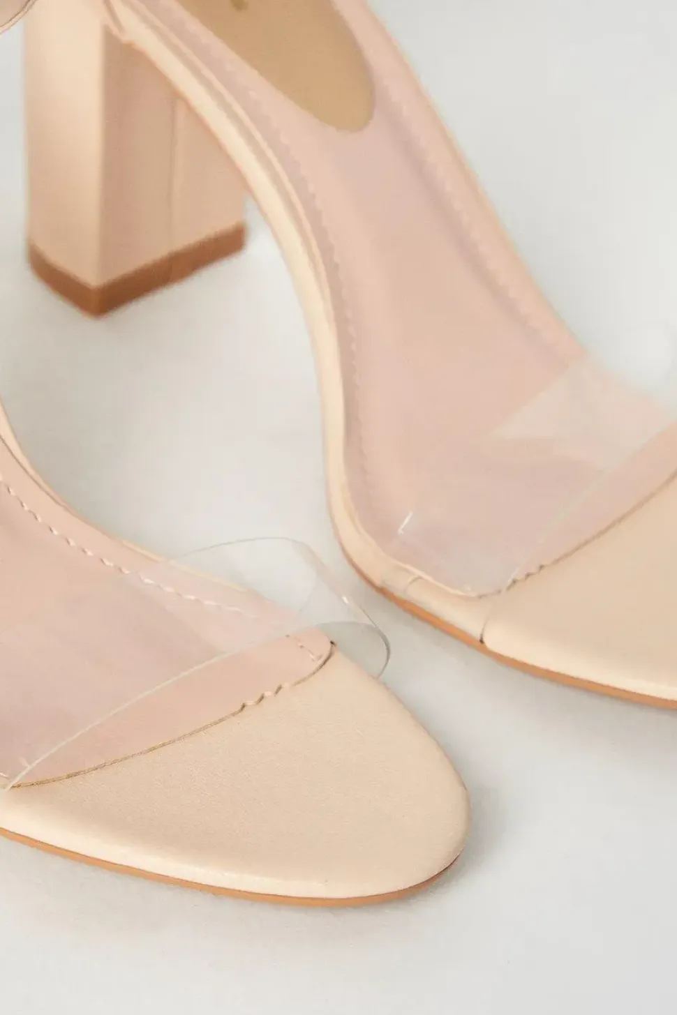 Madeline Vinyl High Block Heeled Sandals
