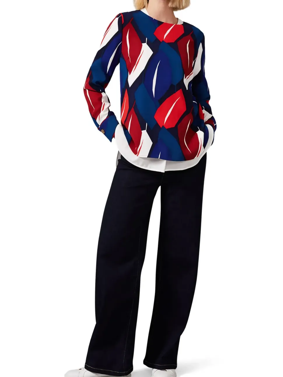 Maebury Leaf Print Blouse-Printed