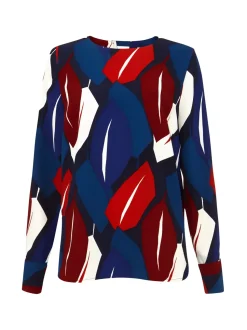 Maebury Leaf Print Blouse-Printed