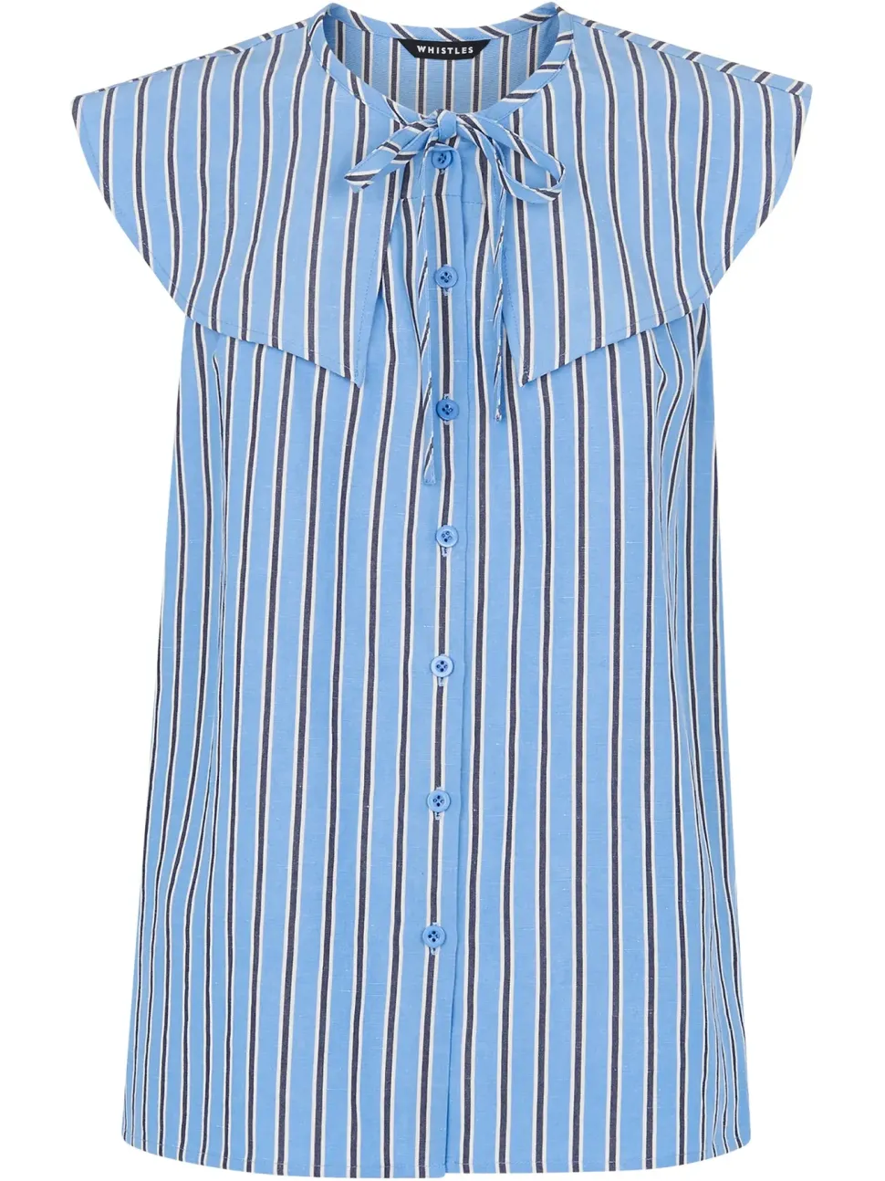 Maggie Stripe Collar Top-Striped