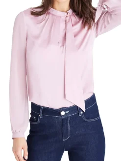 Manuela Neck Detail Blouse-Plain