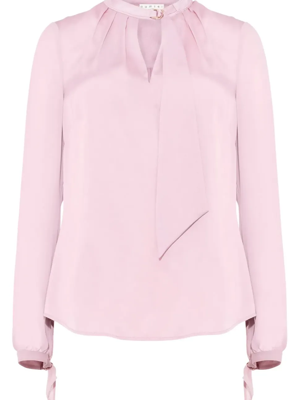 Manuela Neck Detail Blouse-Plain