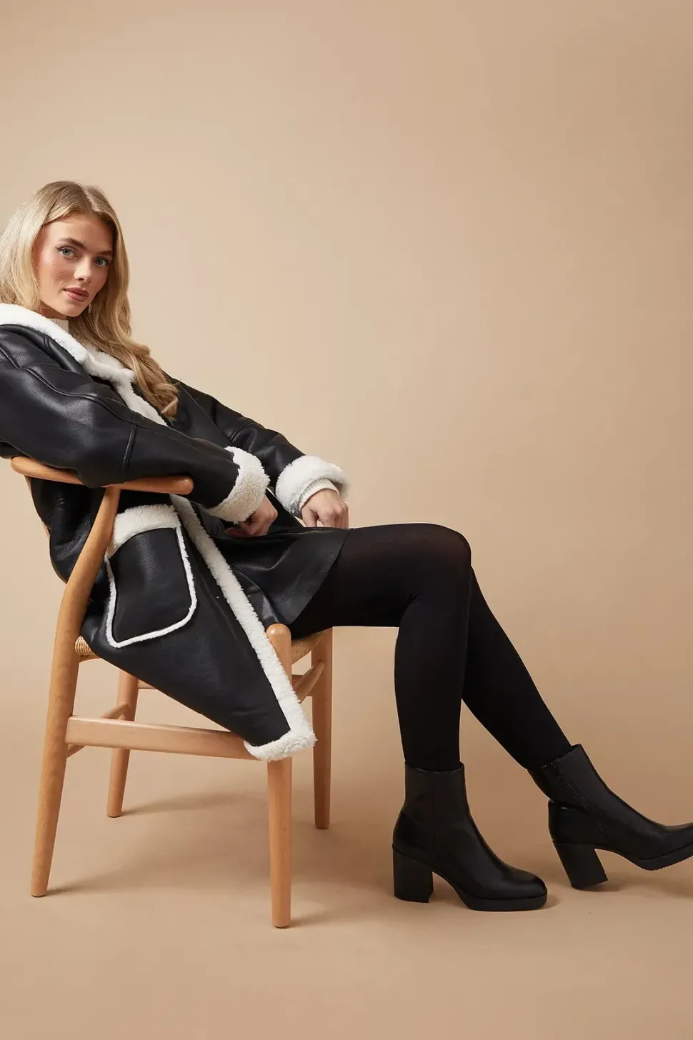 Mara Block Heel Platform Ankle Boot