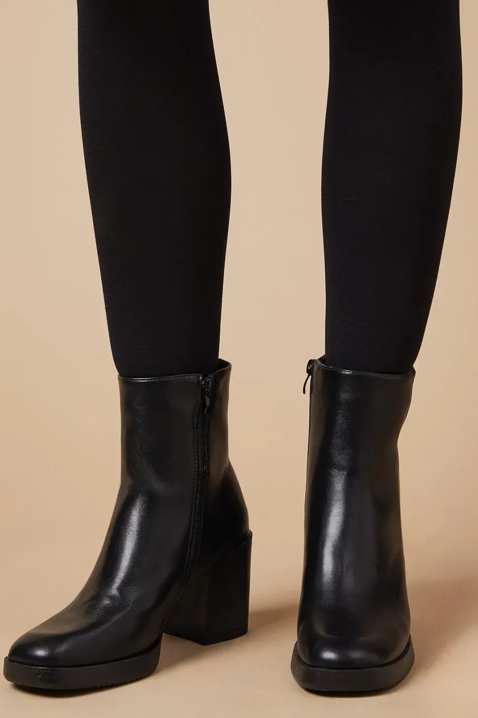 Mara Block Heel Platform Ankle Boot
