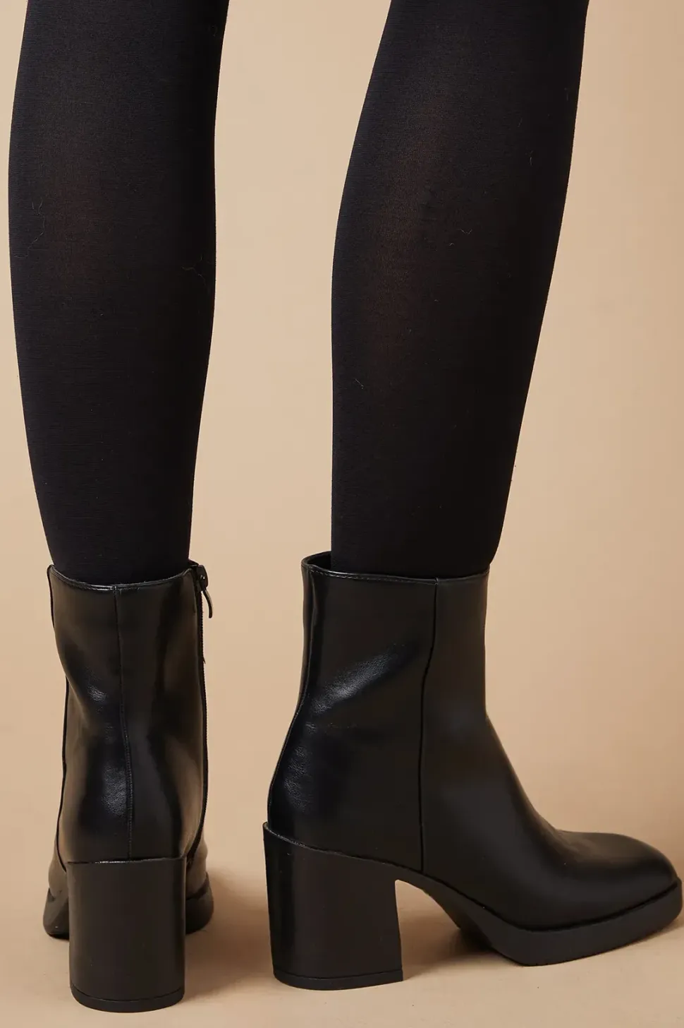 Mara Block Heel Platform Ankle Boot