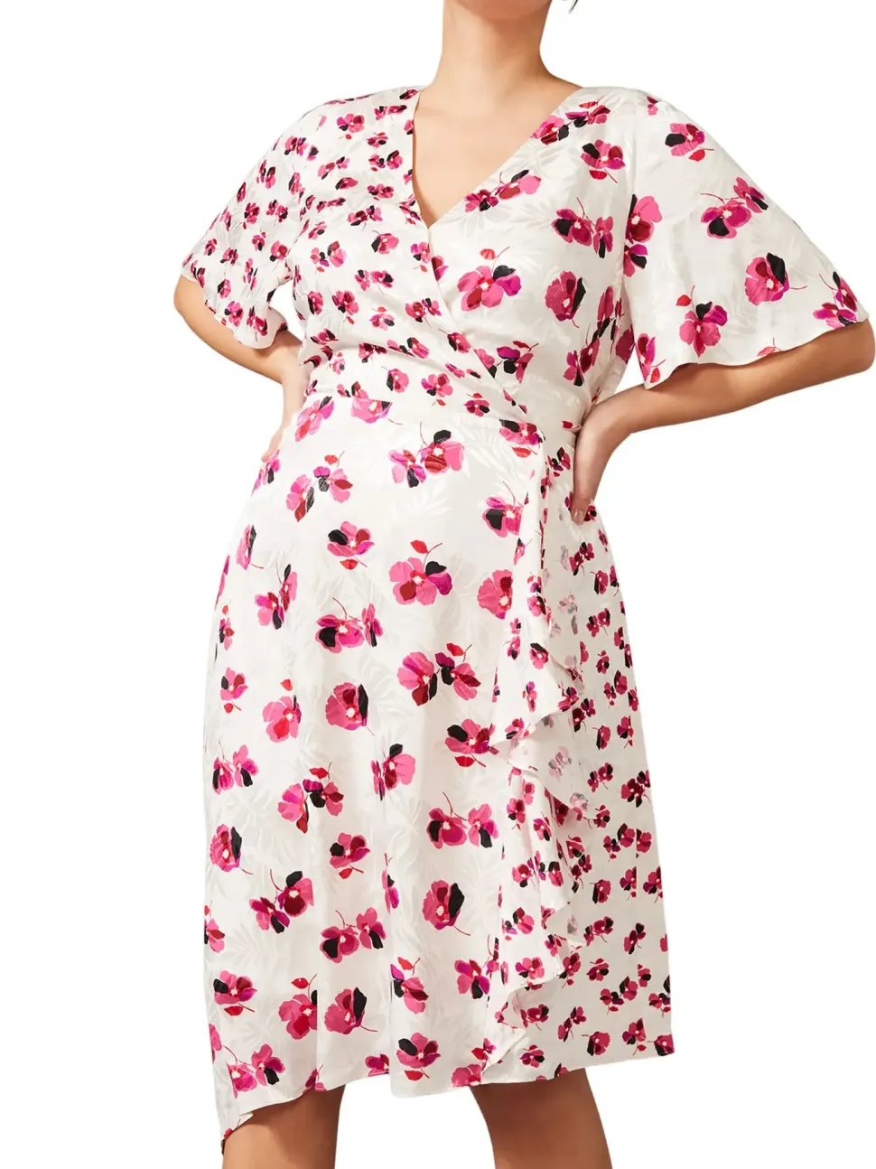 Margot Printed Jacquard Dress-Jacquard