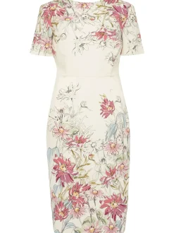 Marie Floral Fitted Dress-Floral