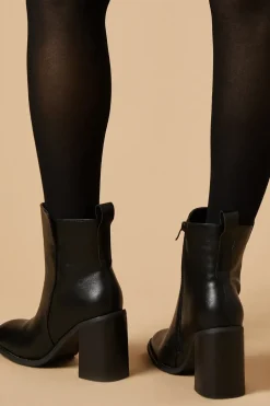 Marisol Square Toe High Block Heel Ankle Boot