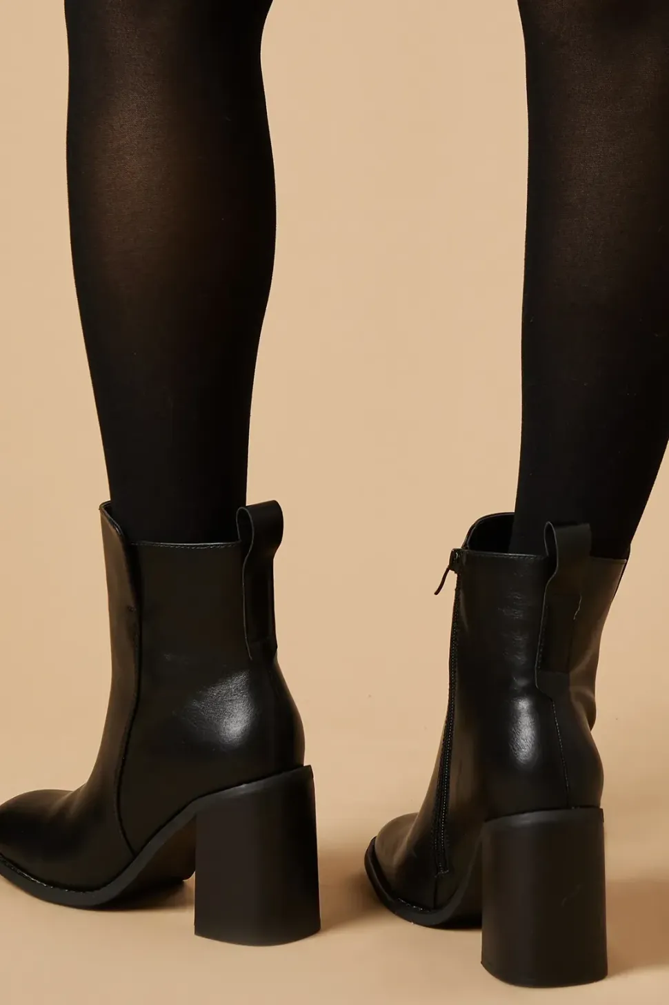 Marisol Square Toe High Block Heel Ankle Boot