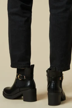 Marla Metal Detail Medium Block Heel Chelsea Ankle Boot