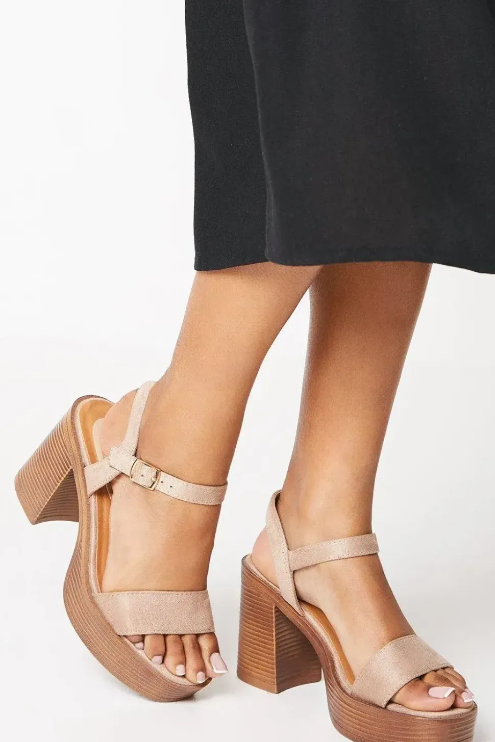 Martha Platform Stacked Heel Sandals