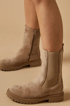 Martine Faux Suede Chunky Ankle Boots