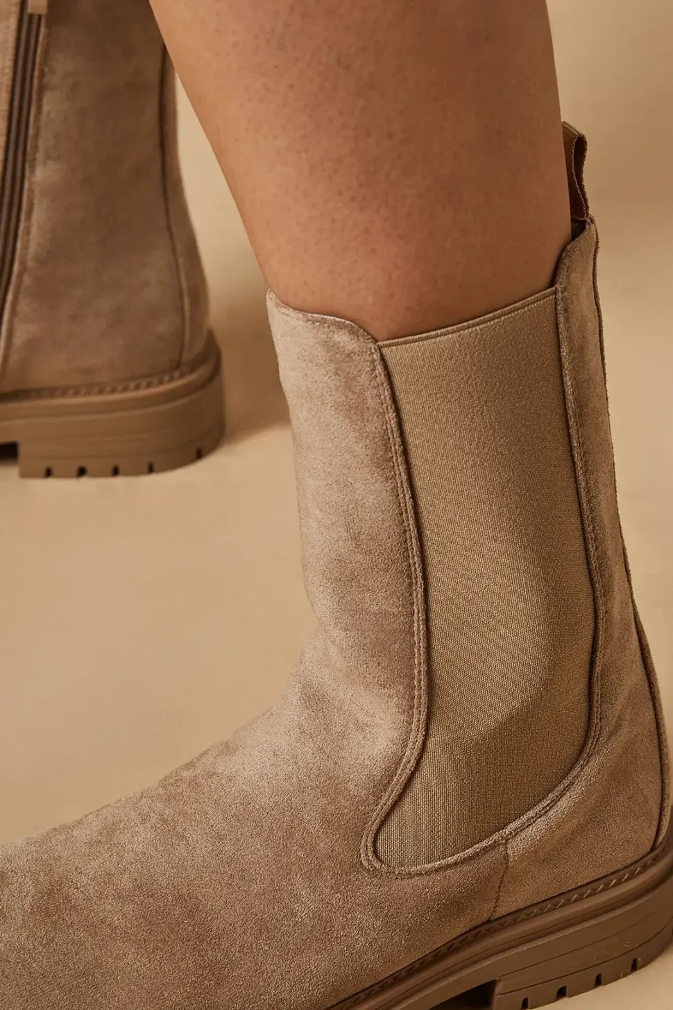 Martine Faux Suede Chunky Ankle Boots