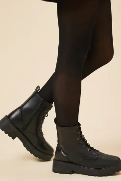 Maryam Lace Up Chunky Ankle Boot