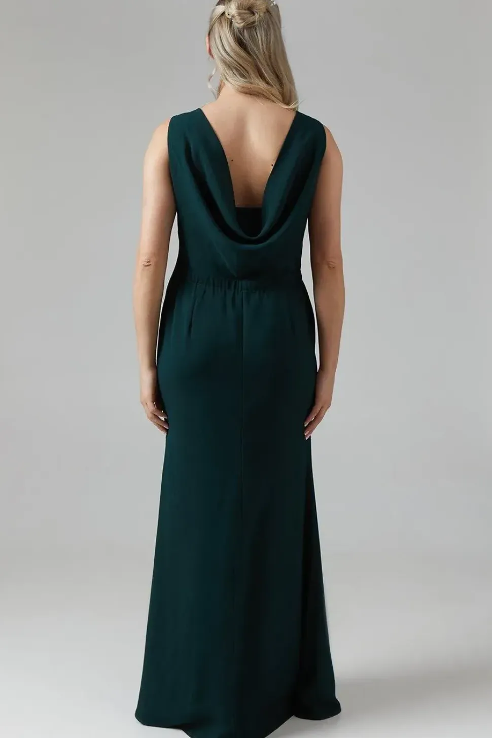 Maternity Cowl Back Fishtail Bridesmaid Maxi Dress